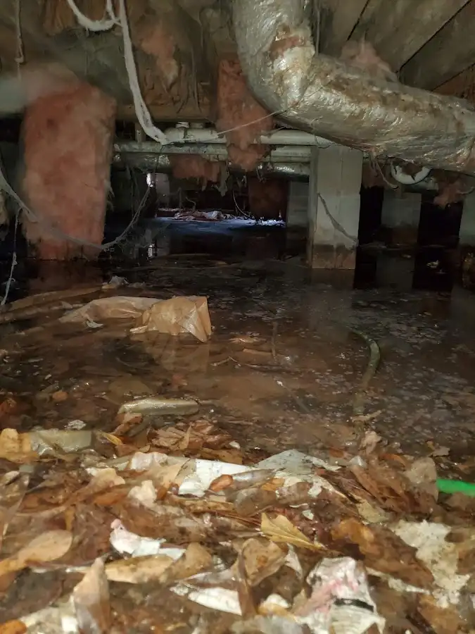 Crawl space flood assessment for Commercial Water Damage Restoration in Crown Point