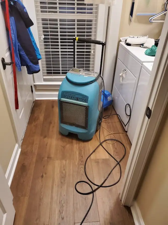 Commercial dehumidifier deployed for Flood Damage Cleanup in Crown Point