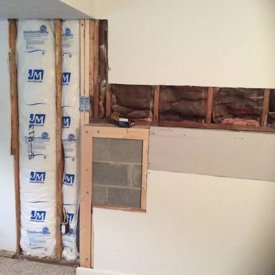 Wall insulation replacement during Contents Cleaning & Restoration in Crown Point